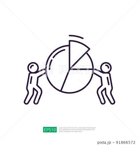 business market sharing icon illustration 91866572