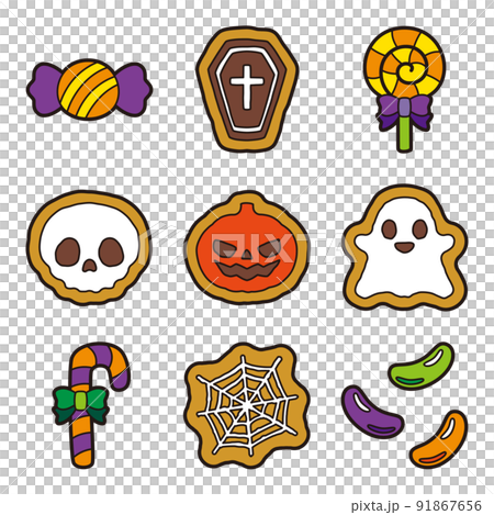 Halloween sweets set line ants 91867656
