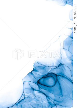 Marble ink abstract art from exquisite original painting for abstract background 91869008