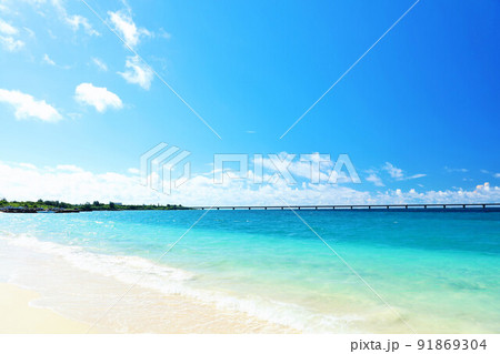 沖縄 青空の宮古島 与那覇前浜の海 沖縄 青空の宮古島 与那覇前浜の海 91869304