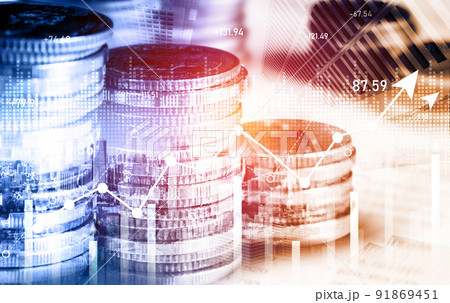 Finance and money technology background concept of business prosperity and asset 91869451