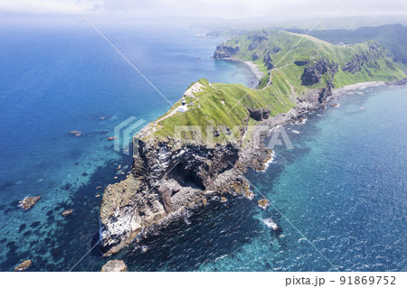 北海道 神威岬（空撮） 91869752