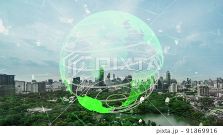 Green city technology shifting towards sustainable alteration concept 91869916