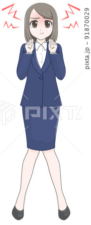 イライラしているスーツ姿の女性 91870029