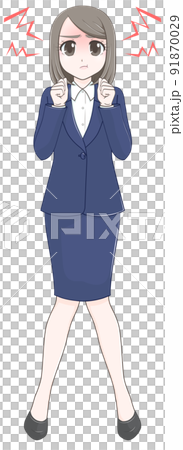 イライラしているスーツ姿の女性 91870029