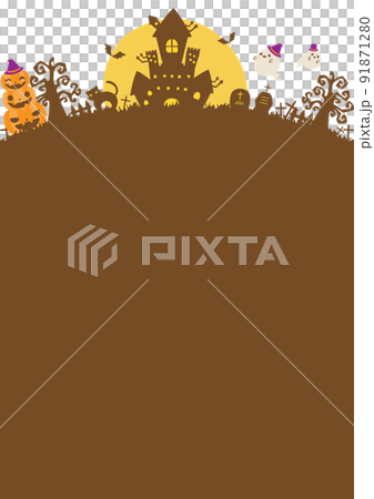 溫暖的手繪萬聖節背景插畫 91871280