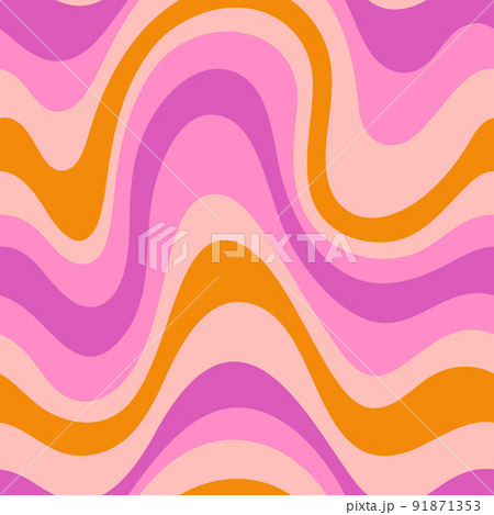Wave y2k background for retro design. Liquid groovy marble pink