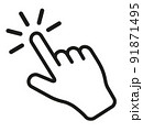 Touch screen finger tap gesture vector icon 91871495