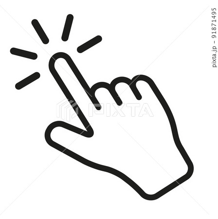 Touch screen finger tap gesture vector icon Touch screen finger tap gesture vector icon 91871495