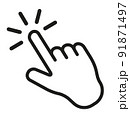 Touch screen finger tap gesture vector icon 91871497