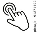 Touch screen finger tap gesture vector icon 91871499