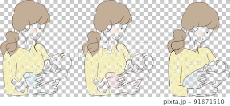 Mother holding a baby 91871510