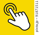 Touch screen finger tap gesture vector icon 91871511