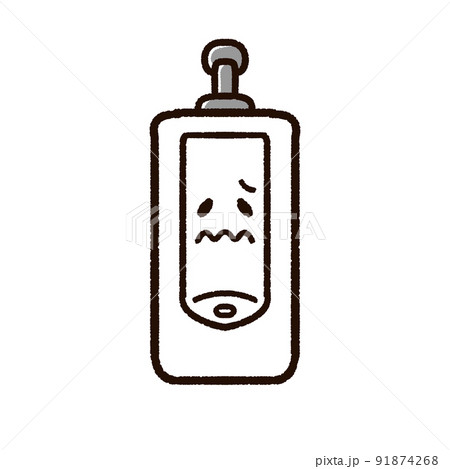 困り顔の小便器のキャラクター 91874268