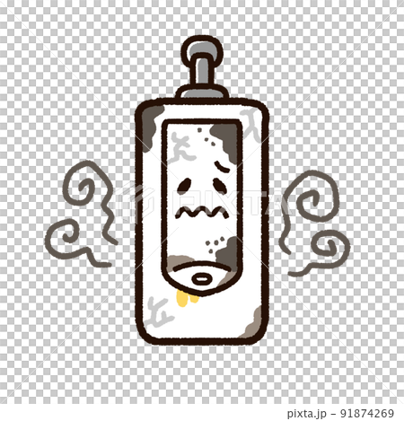 破爛和骯髒的小便池字符 91874269