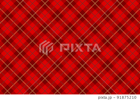 チェック柄の背景イラストイメージ 91875210
