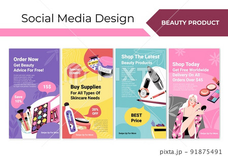 Social media story with beauty product sale offer 91875491