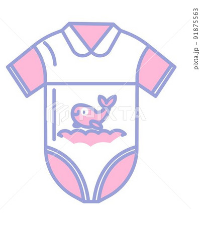 Baby clothes, newborn bodysuit clothing vector 91875563
