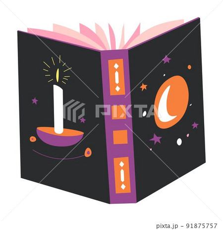 Magic book with spells, witchcraft and enchantment 91875757