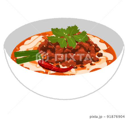 刀削麺(とうしょうめん)のイラスト 刀削麺(とうしょうめん)のイラスト 91876904