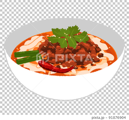 刀削麺(とうしょうめん)のイラスト 刀削麺(とうしょうめん)のイラスト 91876904