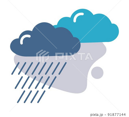 Raining weather, forecast or outlook icon widget 91877144