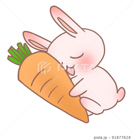 うさぎとにんじんのイラスト素材 [91877628] - PIXTA