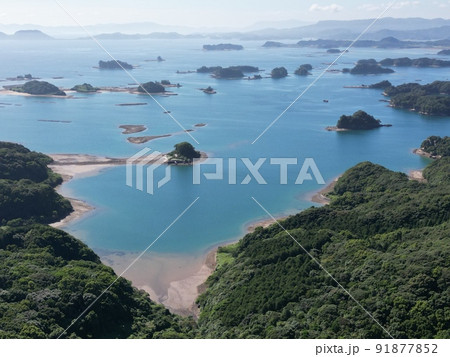 新設された九十九島観光公園からの空撮 91877852