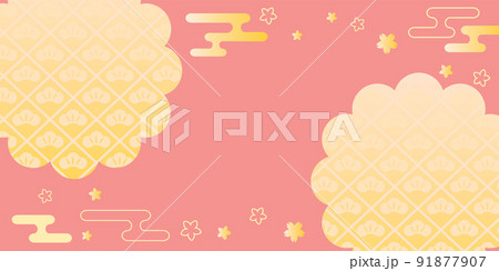 お正月のピンクの背景イラスト お正月のピンクの背景イラスト 91877907