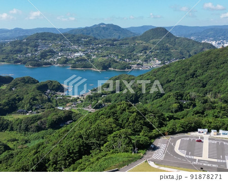 九十九島観光公園の上空からの空撮 91878271