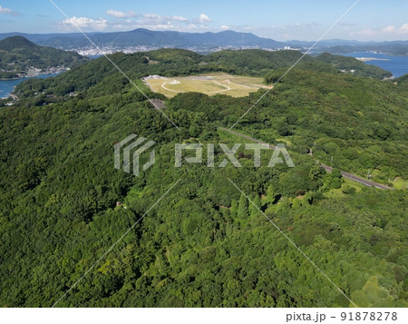 九十九島観光公園の全景の空撮 九十九島観光公園の全景の空撮 91878278