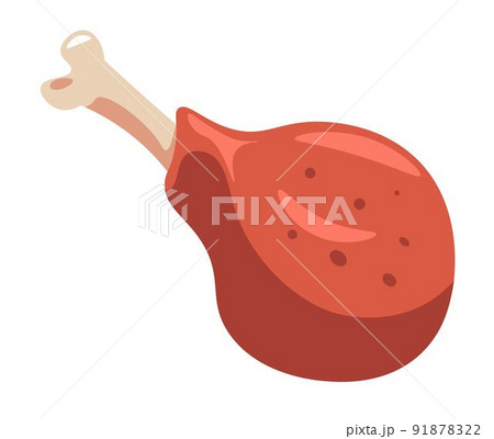 Fried or roasted drumsticks, chicken meat poultry Fried or roasted drumsticks, chicken meat poultry 91878322