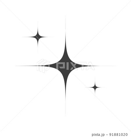 Sparkle icon set. Shiny cartoon stars. Glowing light effect stars and bursts collection 91881020