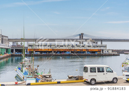 小田原漁港（小田原市公設水産地方卸売市場）の眺め 91884183