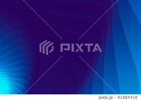 Vector abstract graphic illustration in the form of gradient blue and dark blue curved wavy lines overlapping each other with mostly dark blue color. Template for cover, flyer or banner. Vector abstract graphic illustration in the form of gradient blue and dark blue curved wavy lines overlapping each other with mostly dark blue color. Template for cover, flyer or banner. 91885410
