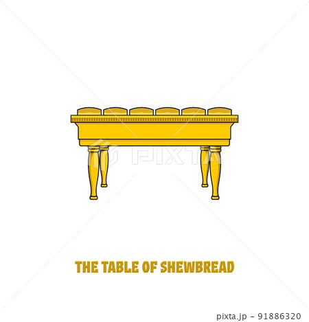Offer bread table in the tabernacle and temple of Solomon. A ritual object in the rites of the Jewish religion. 91886320