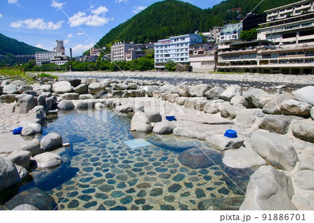 下呂温泉・日本三名泉・噴泉池(岐阜県・下呂市) 下呂温泉・日本三名泉・噴泉池(岐阜県・下呂市) 91886701