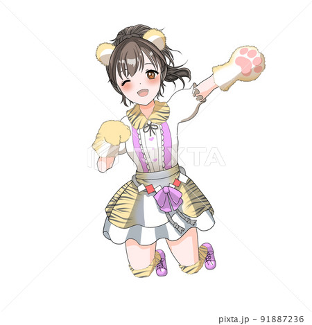 【自然な髪色】寅年のお祝いをする虎コスプレの紫担当ポニーテールアイドル 【自然な髪色】寅年のお祝いをする虎コスプレの紫担当ポニーテールアイドル 91887236