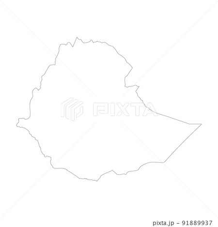 Ethiopia vector country map outline