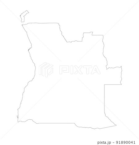 Angola vector country map outline