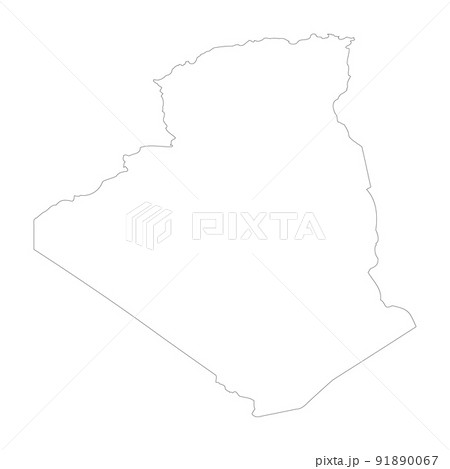 Algeria vector country map outline