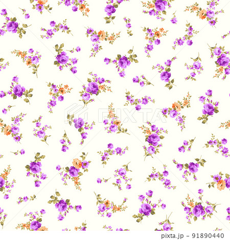 シームレスに連続する花柄, 91890440