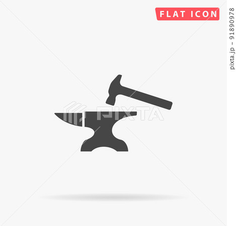Forge flat vector icon Forge flat vector icon 91890978