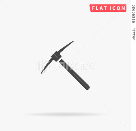 Pickaxe flat vector icon Pickaxe flat vector icon 91890980