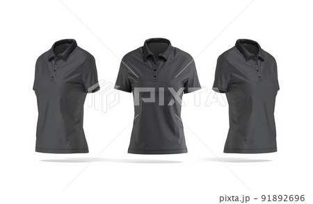 plain black women's polo shirt