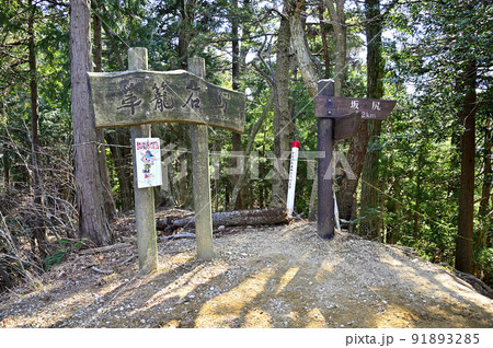 丹沢の相州アルプス 革籠石山の山頂 丹沢の相州アルプス 革籠石山の山頂 91893285