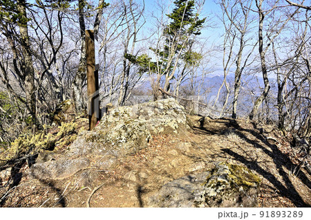 丹沢の相州アルプス 八州ヶ峰の山頂 丹沢の相州アルプス 八州ヶ峰の山頂 91893289