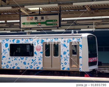 伊豆急行3000系アロハ電車(熱海駅にて) 伊豆急行3000系アロハ電車(熱海駅にて) 91893790