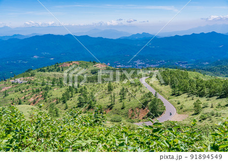 （群馬県）志賀草津道路（さわやか街道）　草津側の景色 91894549