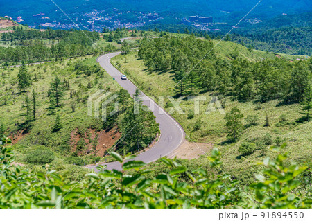 （群馬県）志賀草津道路（さわやか街道）　草津側の景色 91894550